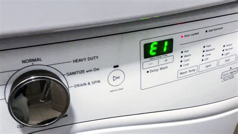 Indication 3 E3 flashes from the display. . F9 e1 error code whirlpool washer